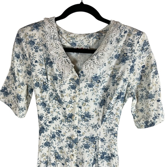 Vintage L.A. Gals Floral Button-Front Romper (Estimated XS–Small) - Picture 2 of 7